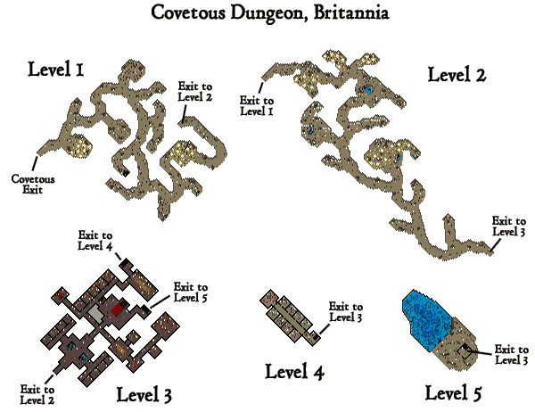 Covetous Dungeon Map