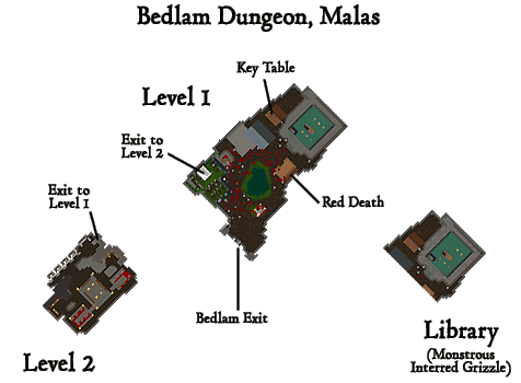 Bedlam Dungeon Map